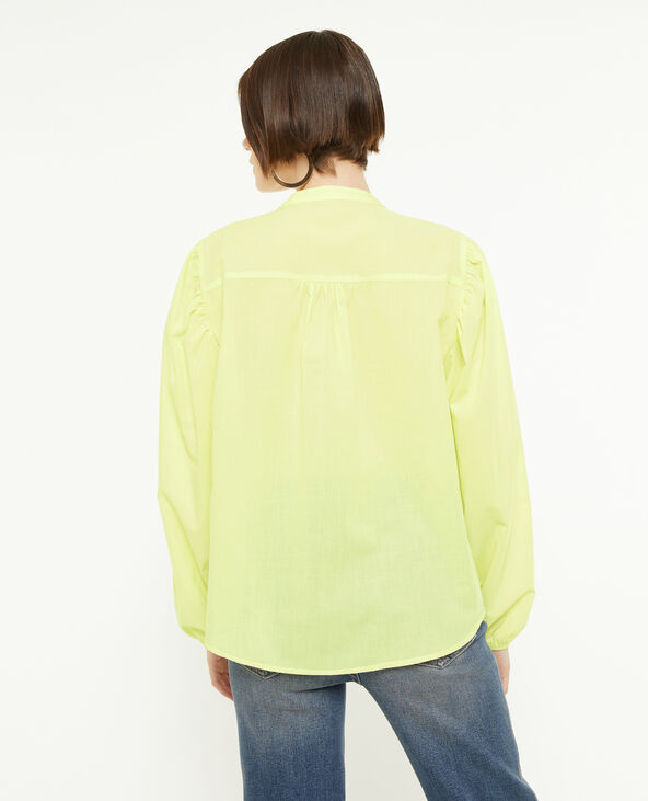 Blouse manches ballons vert anis - Pimkie