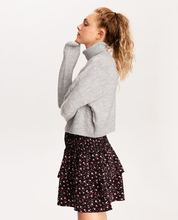 Pull col roulé torsadé gris chiné - Pimkie