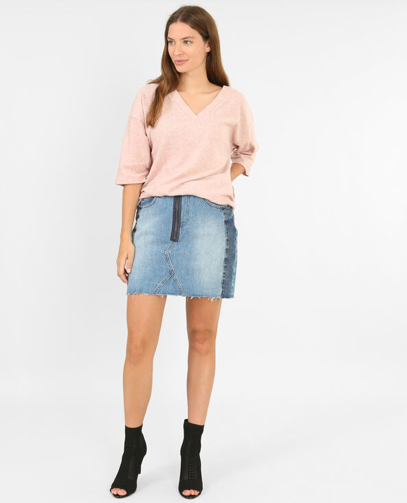 Pull à manches 3/4 rose clair - Pimkie