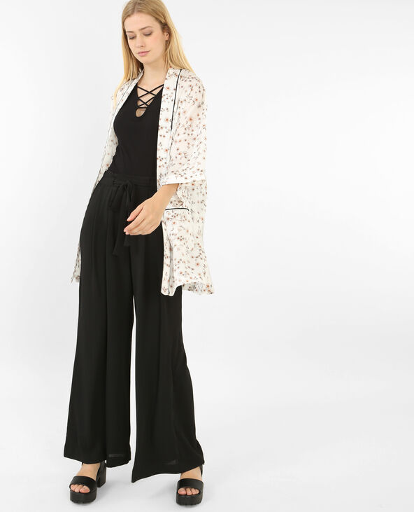 Veste de kimono satinée rouge - Pimkie