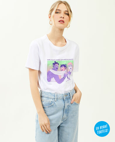 T-shirt pimkie X En avant toute(s) blanc - Pimkie