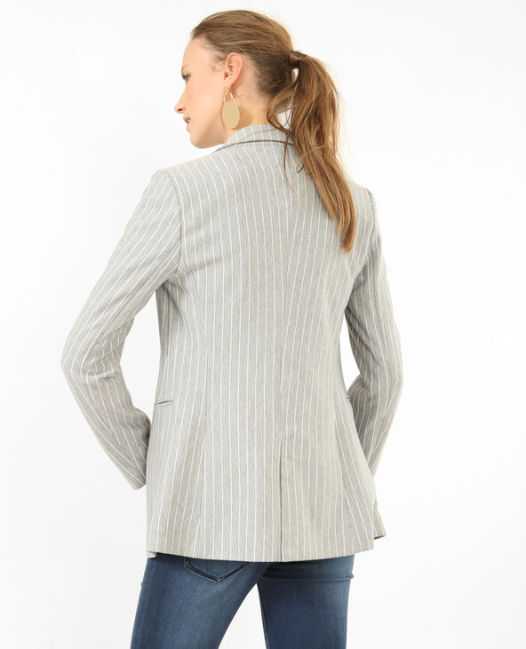 Blazer à rayures gris foncé - Pimkie
