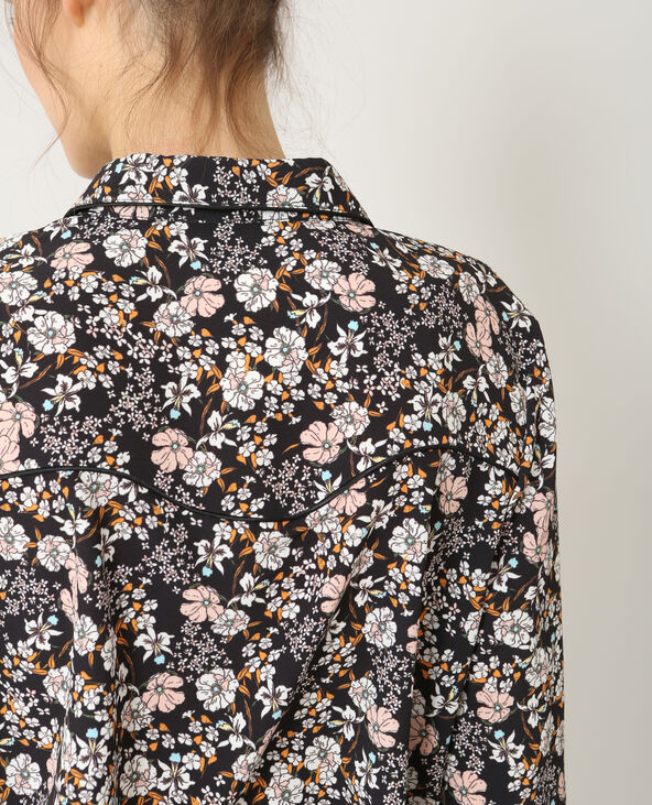 Chemise fleurie noir - Pimkie