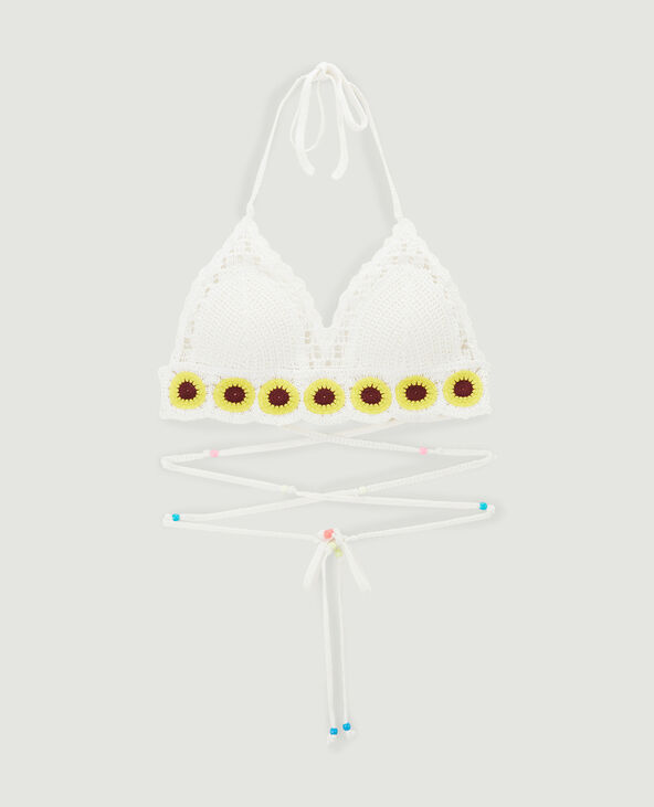 Haut de maillot de bain crochet blanc - Pimkie