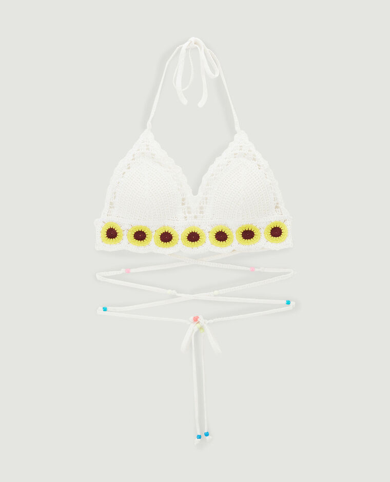 Haut de maillot de bain crochet blanc - Pimkie