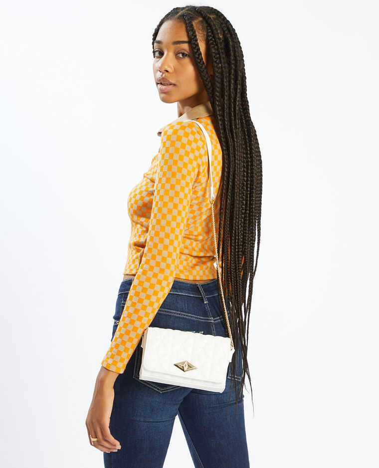 Sac boxy matelassé blanc - Pimkie