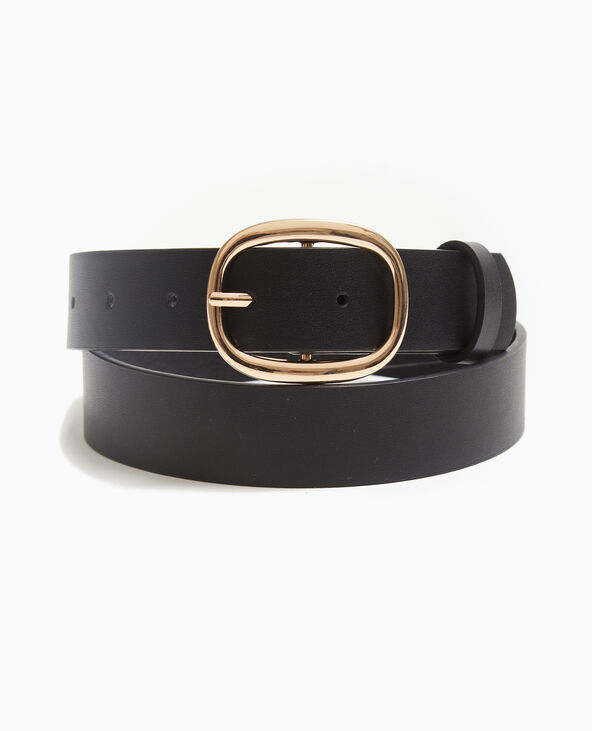 Ceinture avec boucle ovale noir - Pimkie