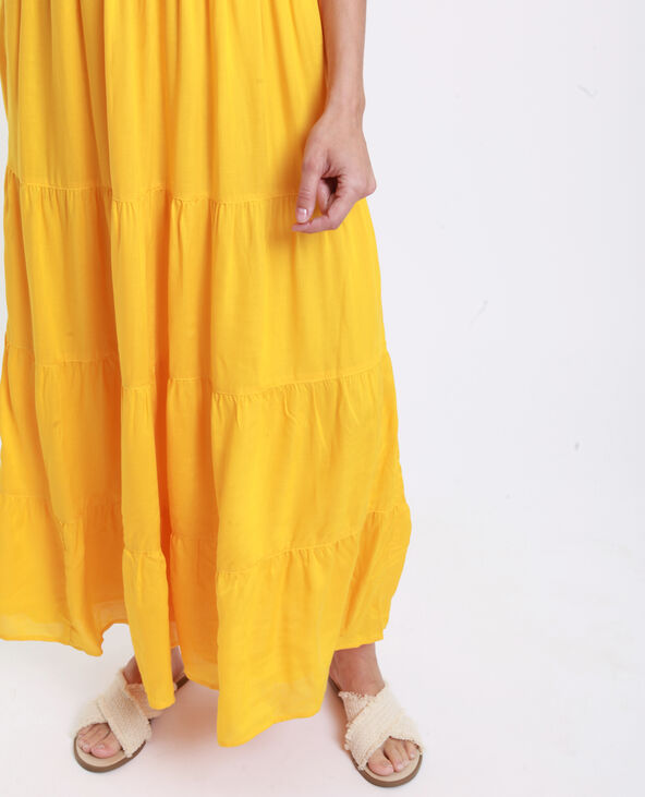 Robe longue découpe dos orange - Pimkie