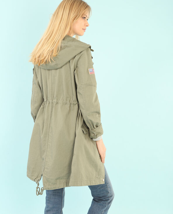 Parka army coton vert de gris - Pimkie