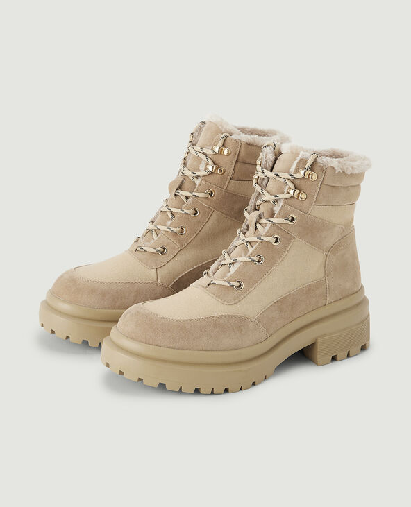 Bottines fourrées a lacets hotsell