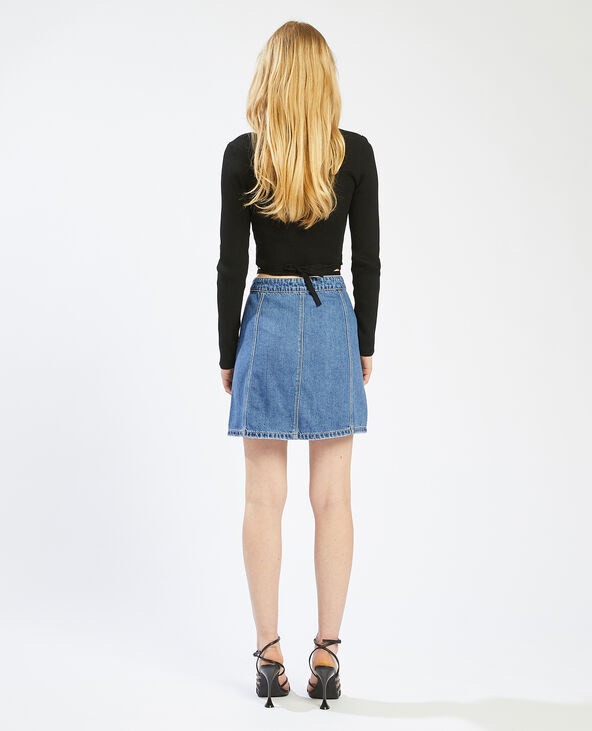 Jupe courte en jean bleu - Pimkie