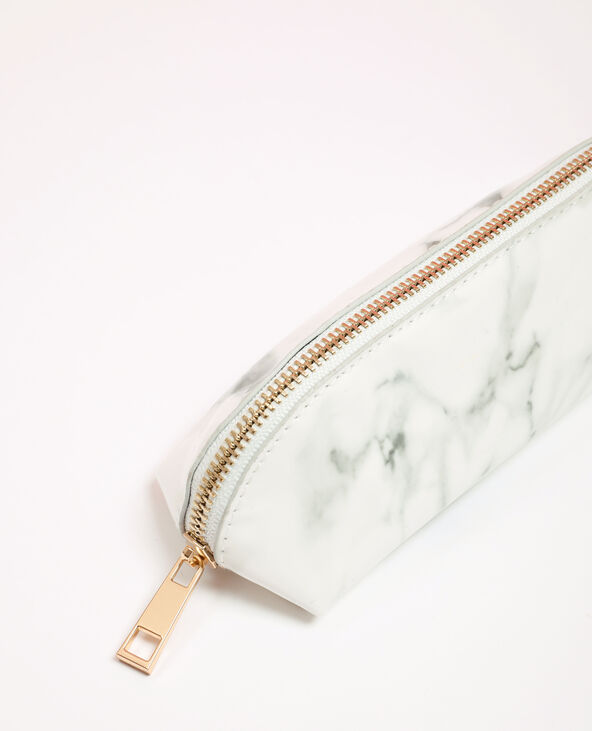 Trousse imprimé marbre blanc - Pimkie