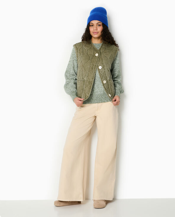 Veste matelassée sans manches vert - Pimkie