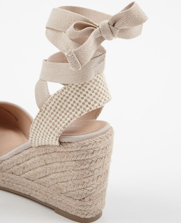 Chaussure compensée beige cheap