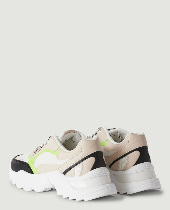 Sneakers chunky vert fluo - Pimkie