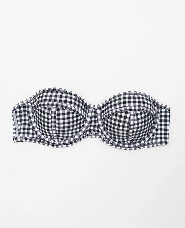Haut de maillot de bain vichy noir - Pimkie