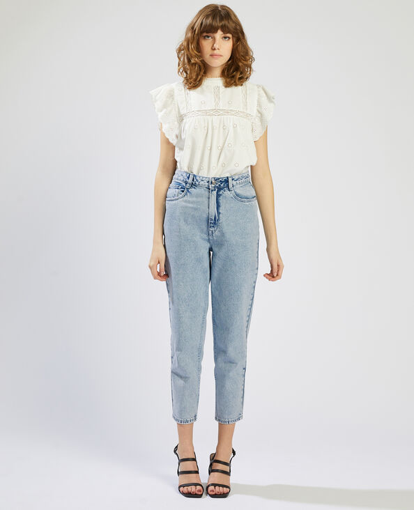Jean mom taille haute bleu clair - Pimkie