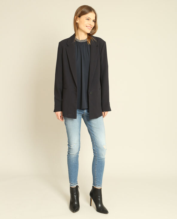 Blazer col tailleur noir - Pimkie