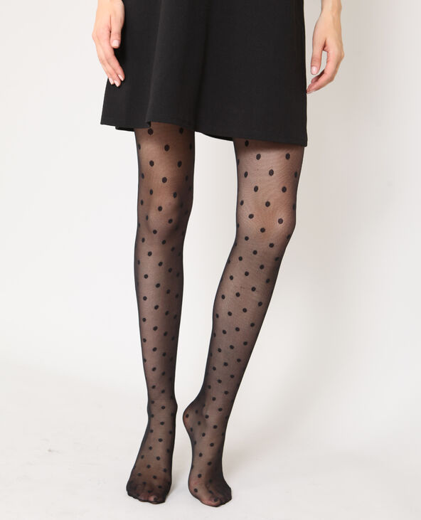 Collant sales pois femme