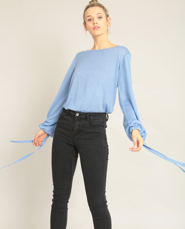 Pull à manches évasées bleu - Pimkie