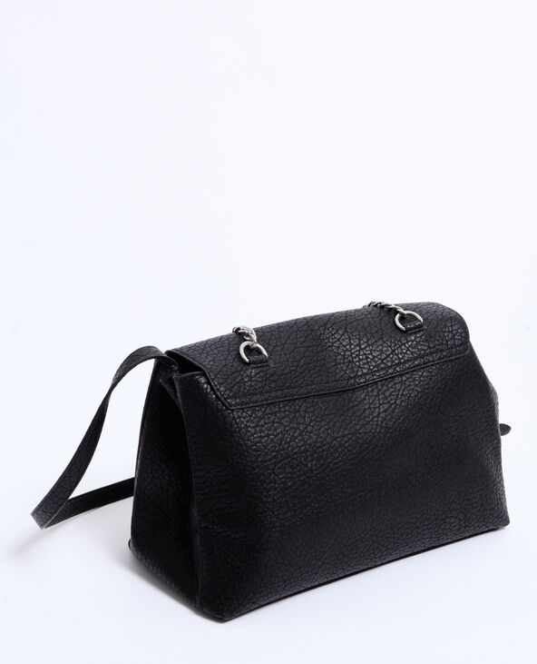 Grand sac en simili cuir noir - Pimkie