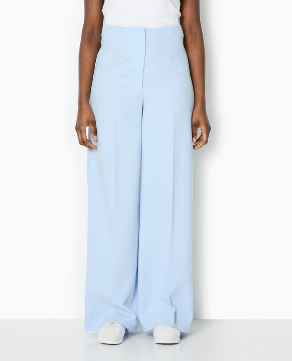 Pantalon large avec pinces bleu - Pimkie
