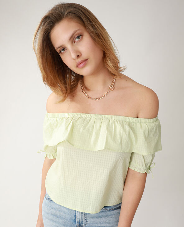 Top Vichy vert clair - Pimkie