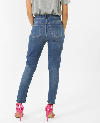 Jean skinny brodé bleu - Pimkie