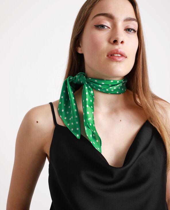 Foulard à pois vert foncé - Pimkie
