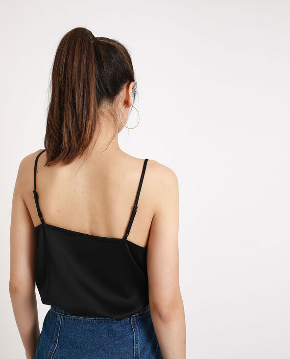 Top au décolleté tombant noir - Pimkie