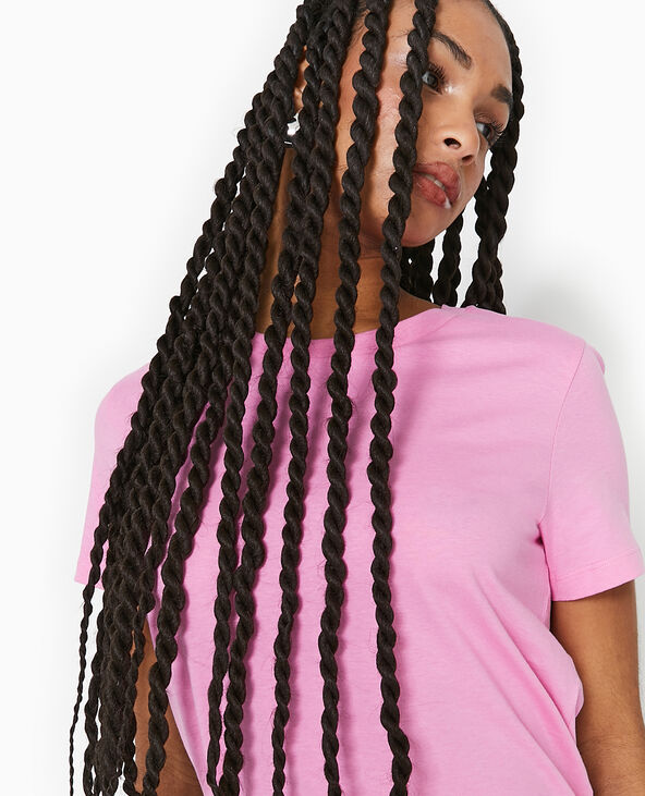 T-shirt basique col rond rose - Pimkie