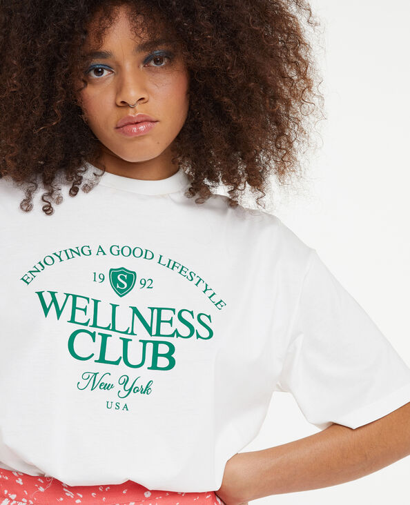 T-shirt oversize avec print devant blanc - Pimkie