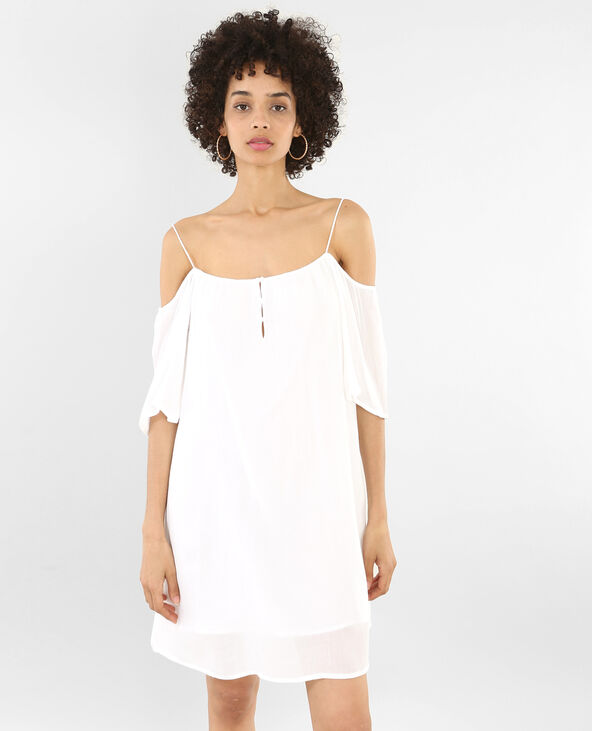 Robe à manches peekaboo blanc - Pimkie