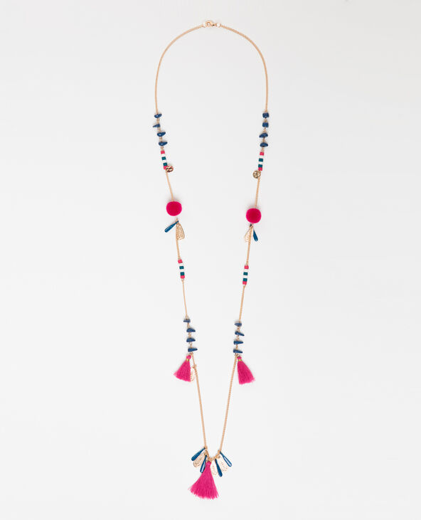 Long collier à pompons doré - Pimkie