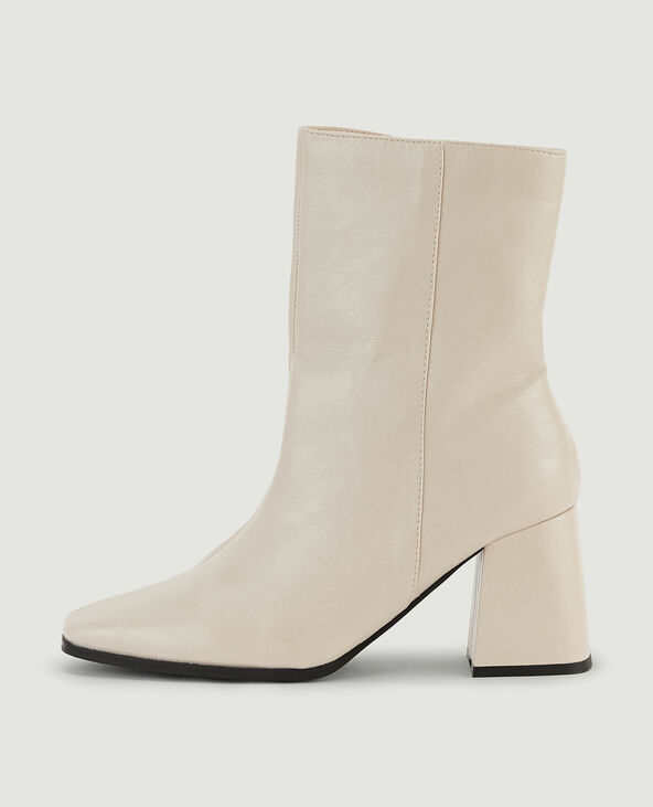 Boots à talons bouts carrés blanc - Pimkie