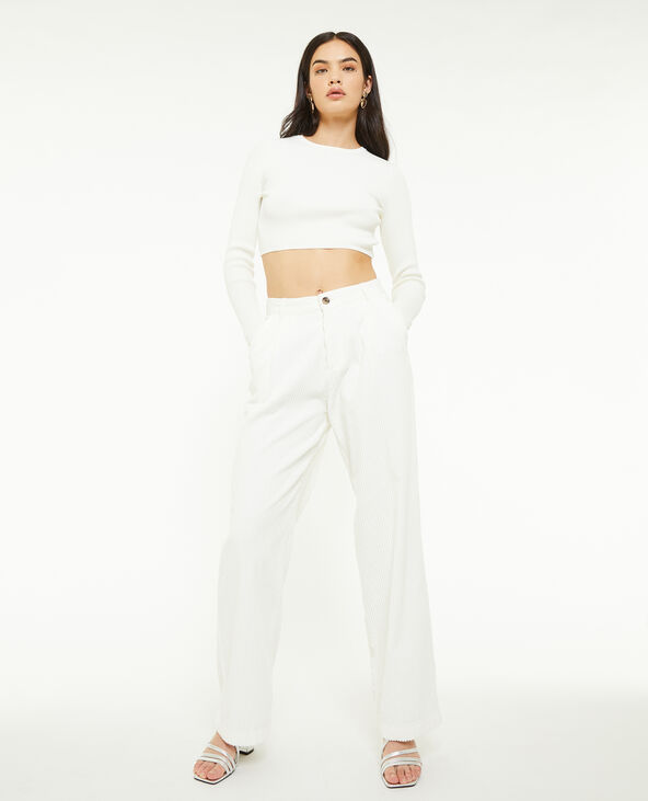 Pantalon blanc droit outlet
