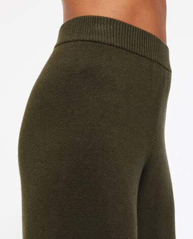 Pantalon en maille large et droit vert kaki - Pimkie