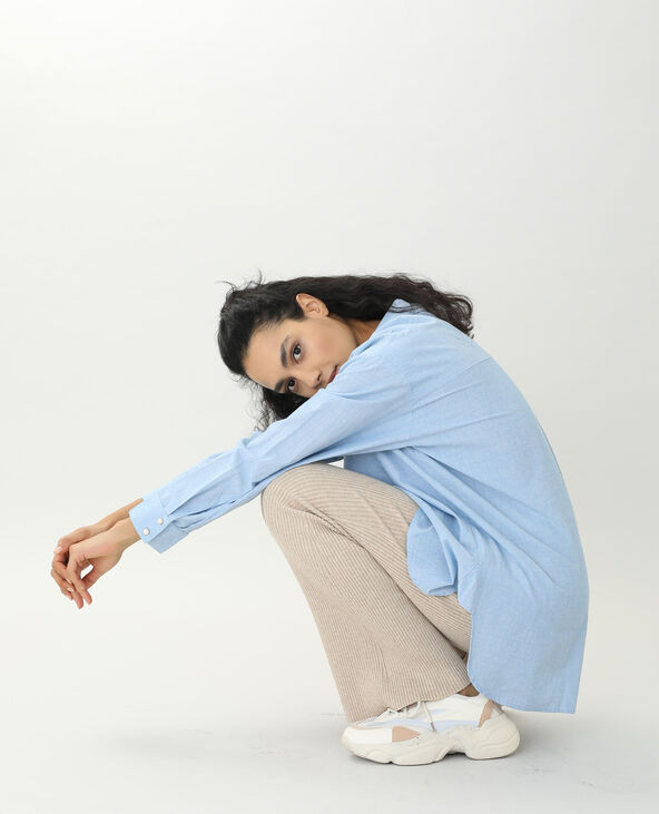 Chemise longue bleu clair - Pimkie