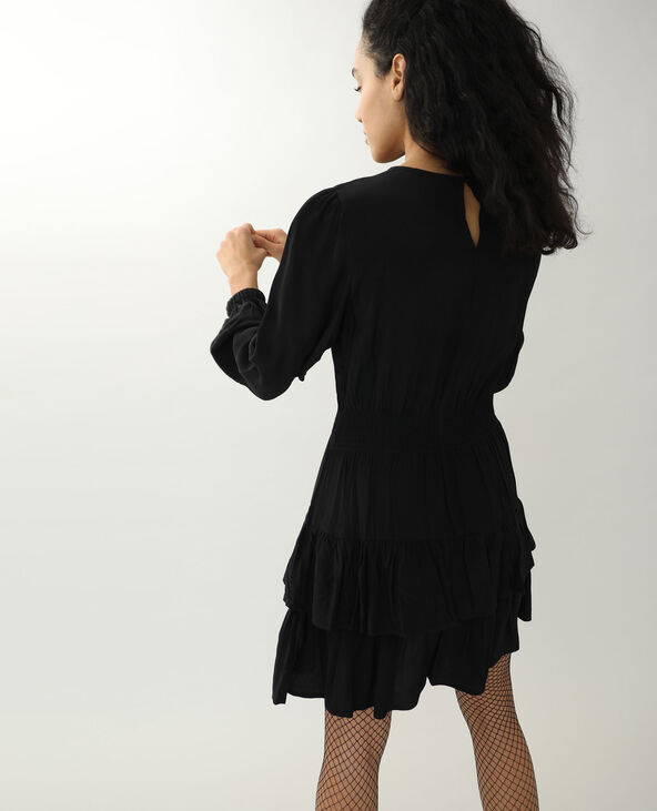 Robe noire top à volants