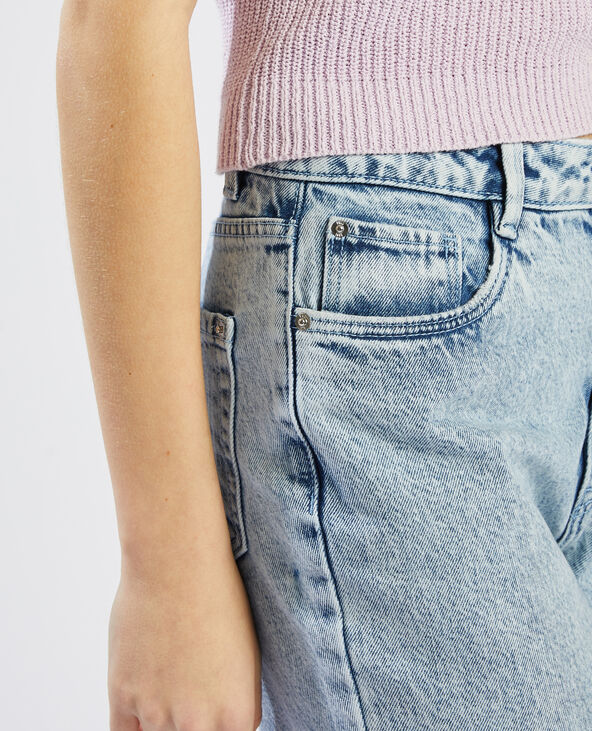 Jean mom taille haute bleu clair - Pimkie