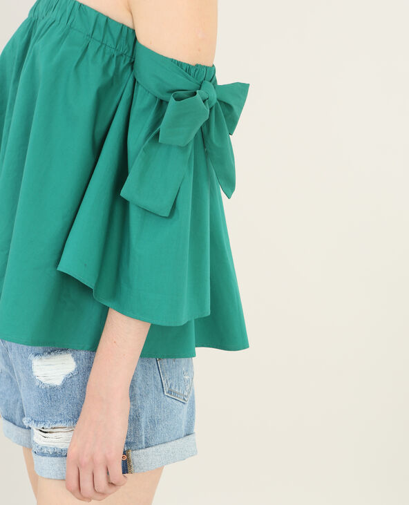 Blouse courte vert émeraude - Pimkie
