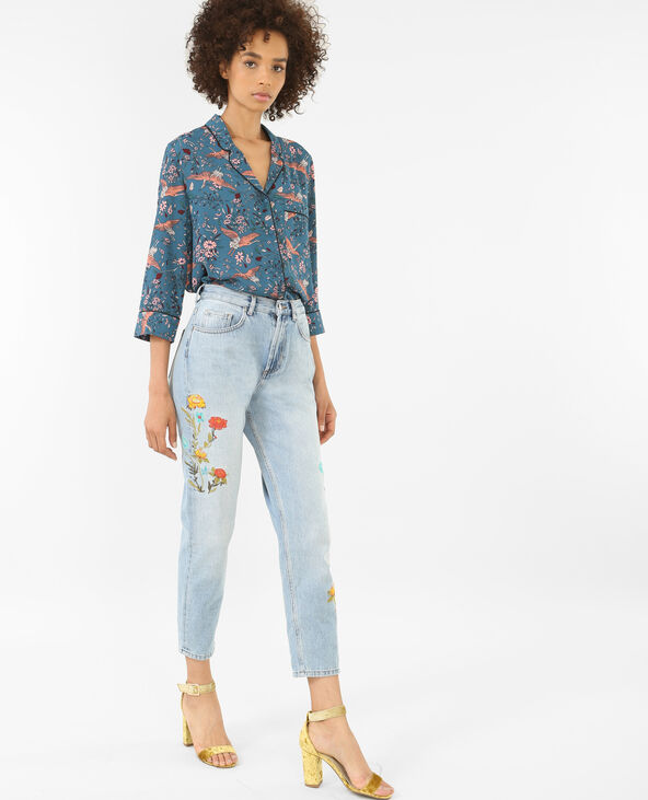 Chemise style pyjama bleu foncé - Pimkie