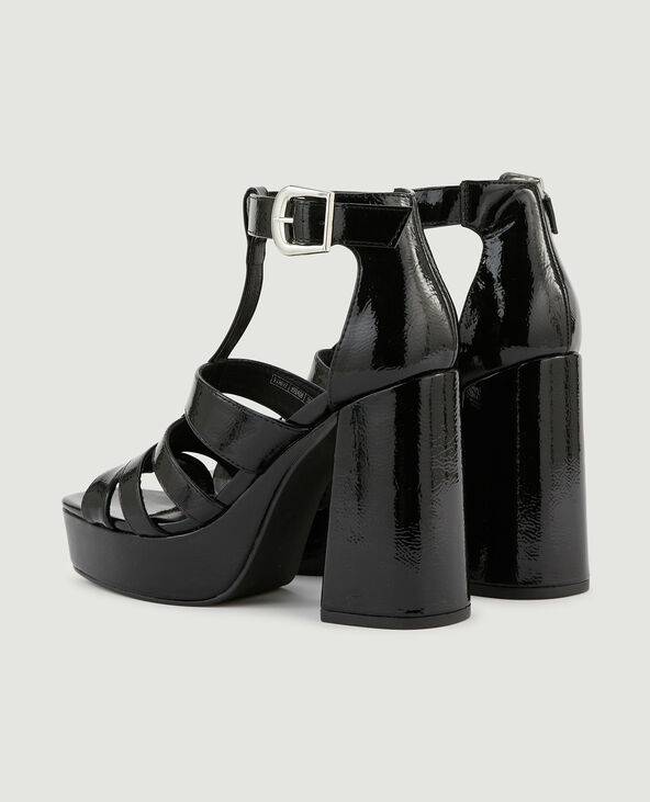 Talons brillants à plateforme noir - Pimkie