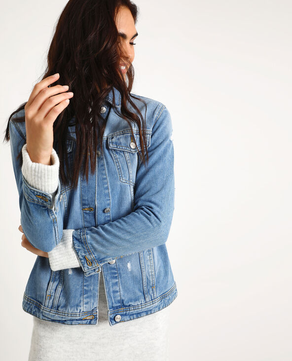 Veste en jean large bleu - Pimkie