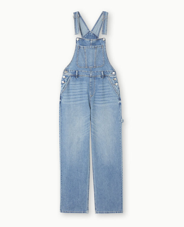 Salopette baggy en jean bleu - Pimkie