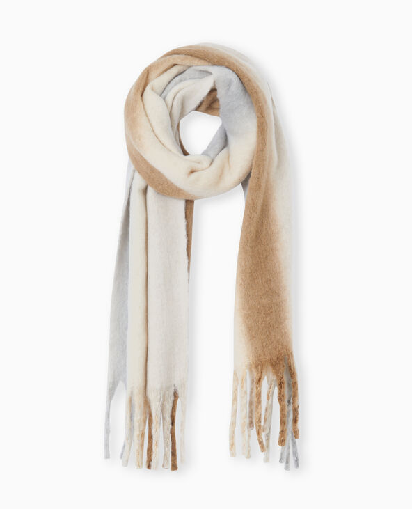 Echarpe en maille extra douce avec franges marron - Pimkie