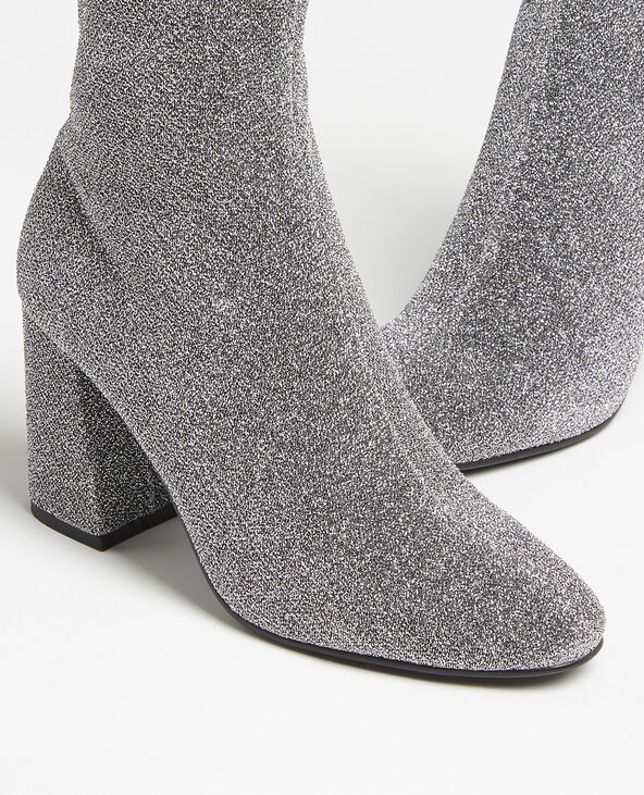 Boots en microfibre argenté - Pimkie
