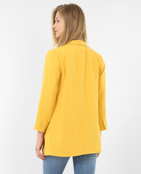 Blazer en crêpe jaune ocre - Pimkie