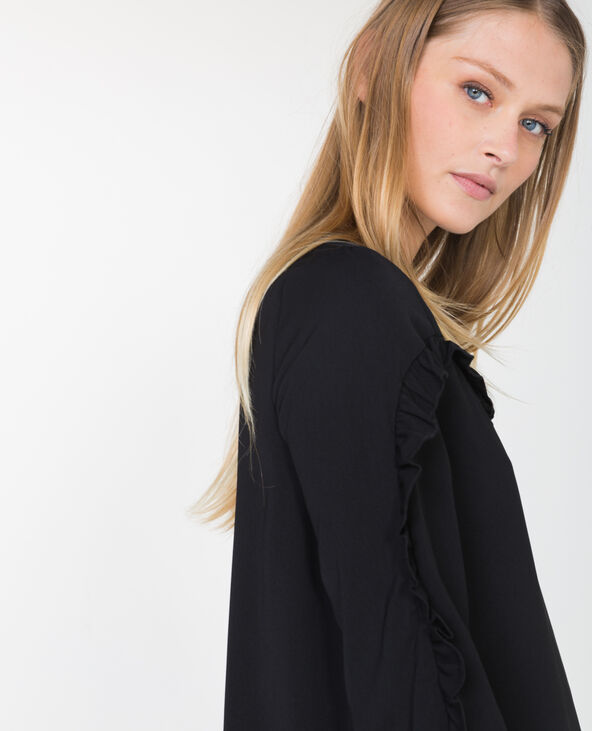 Robe à volants noir - Pimkie