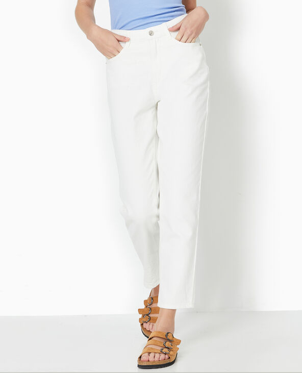 Jean mom taille haute blanc - Pimkie